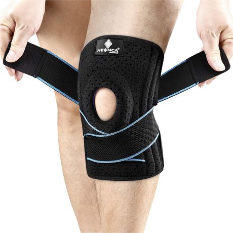 XL - NEENCA Knee Brace with Side Stabilizers & Patella Gel Pads, Adjustable