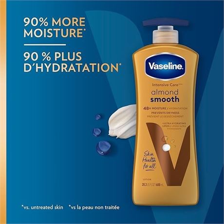Vaseline Intensive Care Almond Smooth Body Lotion for dry skin with 48H moisture