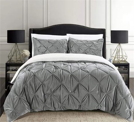 Grey king Layvonne Geometric Shapes Comforter Set