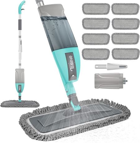 Mops for Floor Cleaning, Tsmine Spray Mop Microfiber Floor Mop Dust Mop Dry Wet