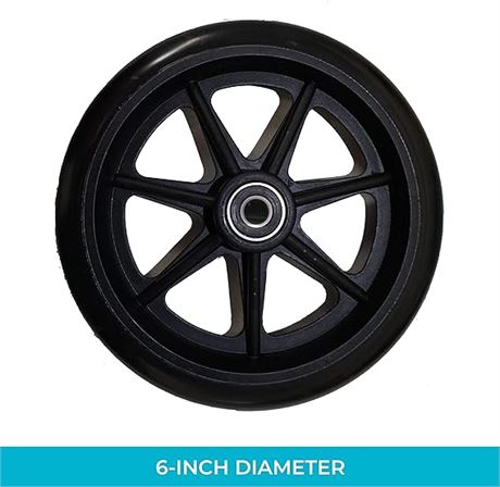 Set of 2 Stander Replacement 6-inch Walker Wheels, Compatible with the EZ