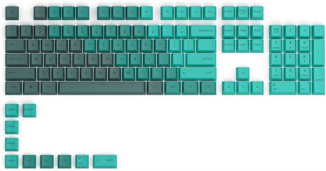 114 Keys Glorious GPBT Dye Sublimated Keycaps (Rain Forest) - Thick PBT Plastic