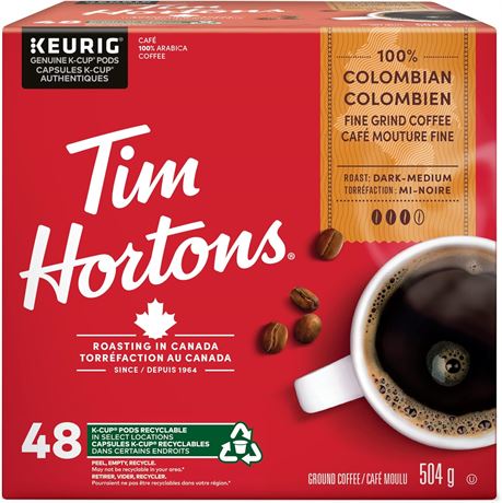Tim Hortons Colombian Coffee, Single Serve Keurig K-Cup Pods, Medium Roast