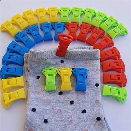 Sock Clips for Washing Machine and Dryer, with Hanging Hook. Socks Directly