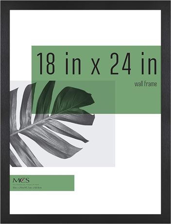 MCS Industries Inc 63737 18x24 Inch Studio Gallery, Black Woodgrain Frames, 18x2