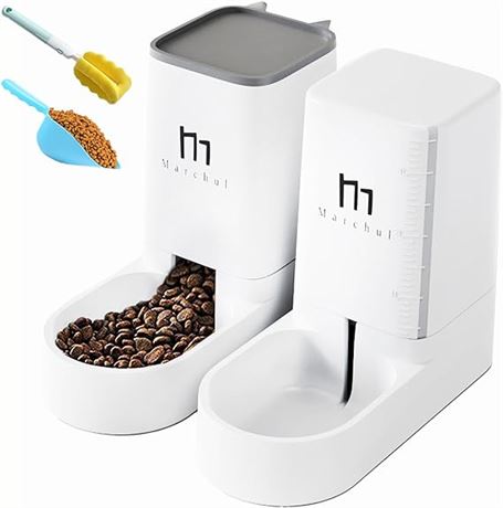 Marchul Cat Feeder and Water Dispenser Set