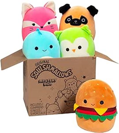 SQUISHMALLOW 5" Plush Mystery Box 5 Pack - Various Styles - Officially Licensed