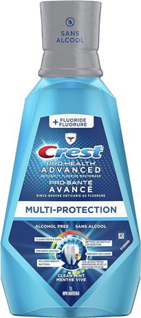 1Litre Crest Pro-Health Mouthwash with Flouride, Advanced Anticavity