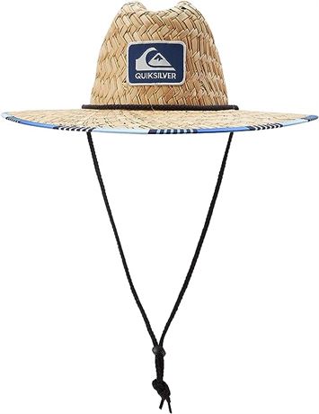 Quiksilver Mens Outsider Lifeguard Wide Brim Beach Sun Straw Hat