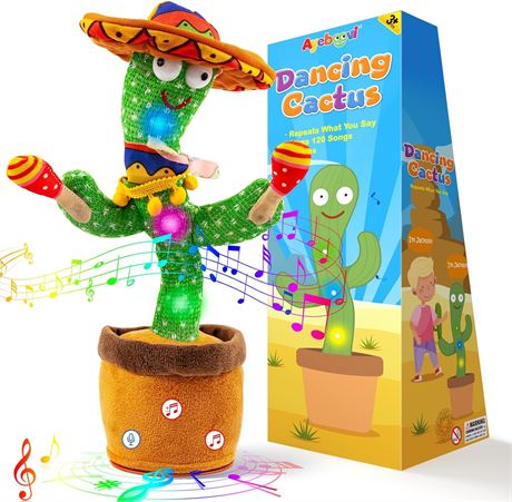 Ayeboovi Dancing Talking Cactus Toys for Baby Boys and Girls, Kids