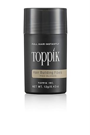 TOPPIK Hair Building Fibers for Instantly Fuller Hair, 12 g Medium Blonde