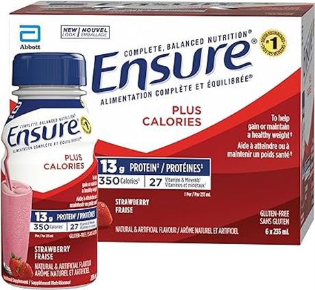 Ensure Plus Calories, Nutritional Supplement Shake, To Help With Healthy Weight