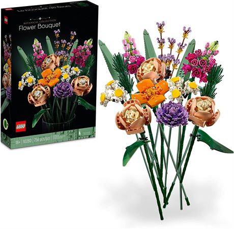 Lego Icons Flower Bouquet Building Decoration Set (756 Pieces)