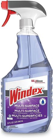 946ml Windex Non-Ammoniated Multi Surface Cleaner, 32 Fl Oz