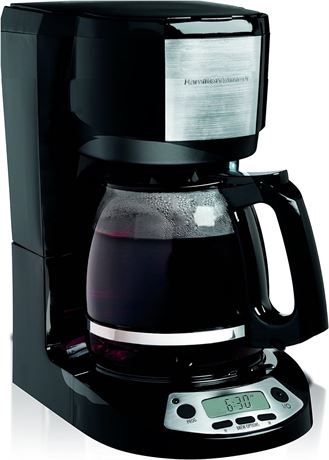 Hamilton Beach 12 Cup Programmable Coffee Maker, Black,49615C