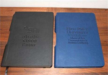 Set of 2 Notebook with branding stamped on front/back lined inside