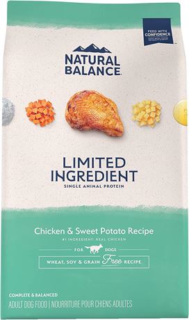 24LB-Natural Balance Limited Ingredient Adult Grain-Free Dry Dog Food