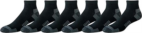 US 12-14  Essentials Men's Performance Cotton Cushioned Athletic Ankle Socks