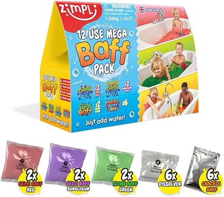 Zimpli Kids Mega Gelli Baff Pack, 12 Uses!