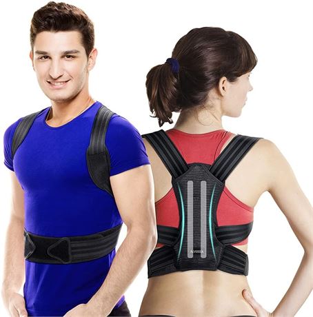 LRG - VOKKA Posture Corrector for Men and Women, Adjustable Back Brace
