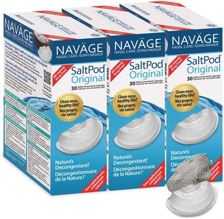 Navage SaltPod Bundle 3 30-Packs (90 SaltPods) - Navage Salt Pod Refills Only -
