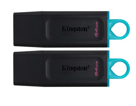 Kingston DataTraveler Exodia 64GB USB 3.2 Flash Drive - 2 Pack