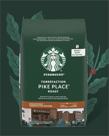 907g Starbucks® Pike Place® Roast Whole Bean Coffee