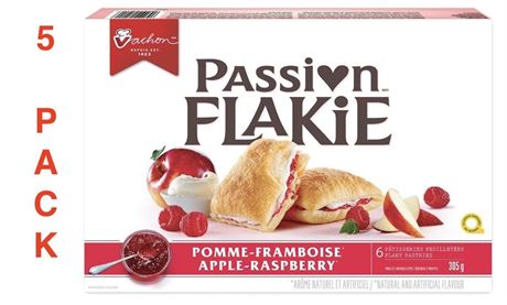 5pk Vachon Apple-Raspberry Passion Flakie Pastries, 294 Grams 6 Pastries