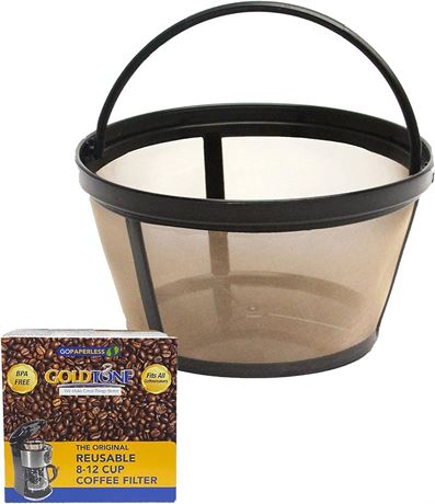 GOLDTONE 8-12 Cup Reusable Basket Style Filter, Replacement for Black + Decker