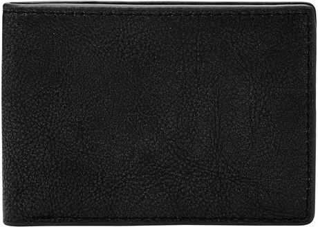 Fossil Men's Steven Leather Slim Minimalist Bifold Front Pocket Wallet, Grey