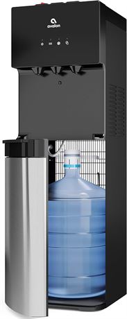 Avalon Bottom Loading Water Cooler Water Dispenser, Black & Stainless steel