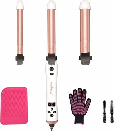 3 in 1 Auto Rotating Curling Iron - TOP4EVER Automatic Hair Curler