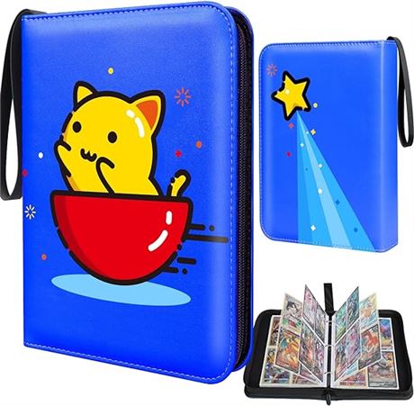 Card Binder For Pokemon Cards with 400 Sleeves, Ultra 4 Pocket Trading Card
