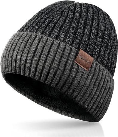 BESSTEVEN Winter Beanie Hat for Men Women Double Layer Toque Warm Soft Skull Cap