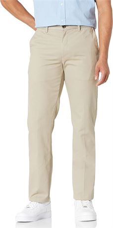 32Wx32L  Essentials Men's Slim-Fit Wrinkle-Resistant Flat-Front Chino Pant