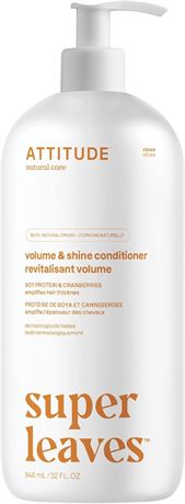 ATTITUDE Volume and Shine Hair Conditioner, For Thin Hair, Naturally Derived