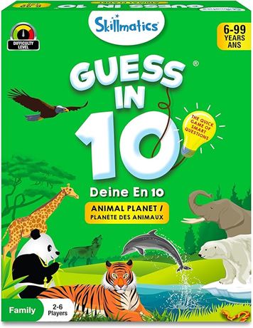 Skillmatics Card Game - Guess in 10 Animal Planet, Perfect for Boys, Girls, Kids