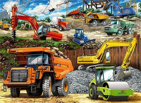 Ravensburger Construction Vehicles 100 Piece Puzzles for Kids