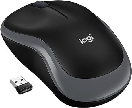 Logitech M185 Wireless Mouse, Swift Grey