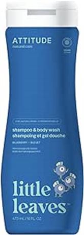 ATTITUDE Shampoo and Body Wash for Kids, EWG Verified Hair and Body Cleanser