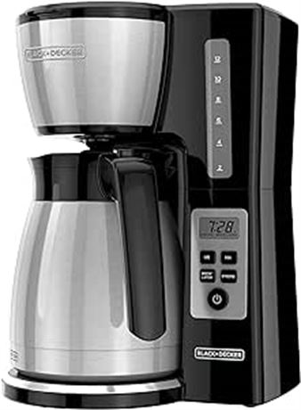 BLACK+DECKER 12 Cup Thermal Programmable Coffee Maker with Brew Strength