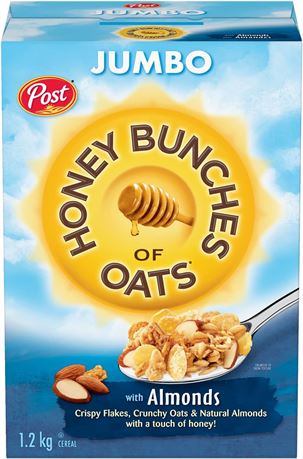 Post Honey Bunches Of Oat Almond Cereal, Jumbo size, 1.2 Kg
