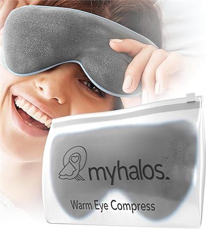 MyHalos Microwave Activated Moist Heat Eye Compress for Dry Eyes and Stye Treatm