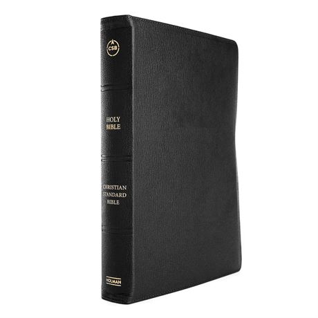 CSB Verse-by-Verse Reference Bible, Holman Handcrafted Collection Black Premium