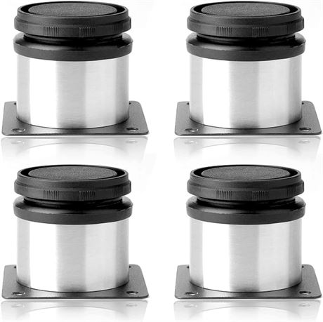 Pack of 4 Furniture Cabinet Adjustable Stainless Steel Round Kitchen Feet