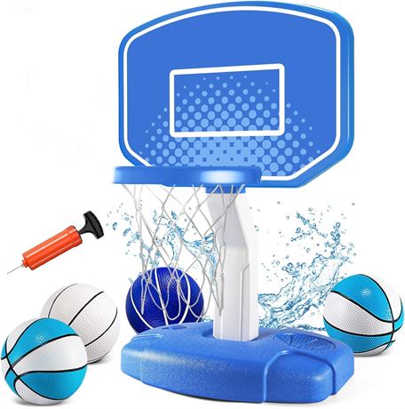 Pool Basketball Hoop for Swimming Pool, Adjustable Height