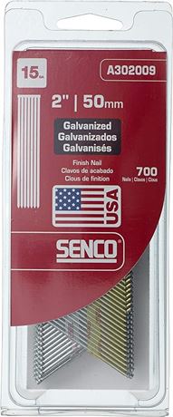 Senco A302009 15-Gauge x 2-Inch Electro Galvanized Finish Nail