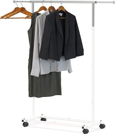 SimpleHouseware Standard Rod Clothing Garment Rack, White