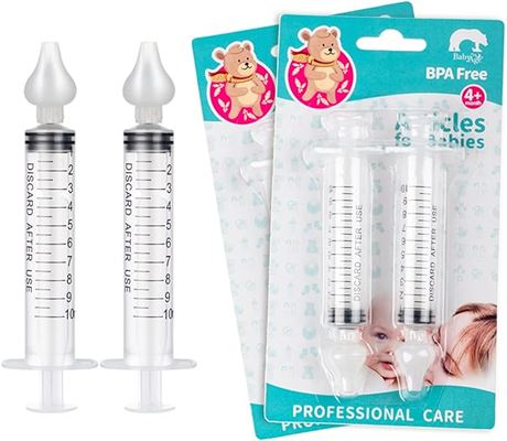 Baby Nasal Aspirator, 10ml Syringe Nasal Irrigator, Random 4PCS/2PCS