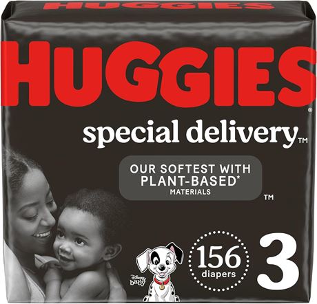 Diapers Size 3 - Count 156 - Huggies Special Delivery Hypoallergenic